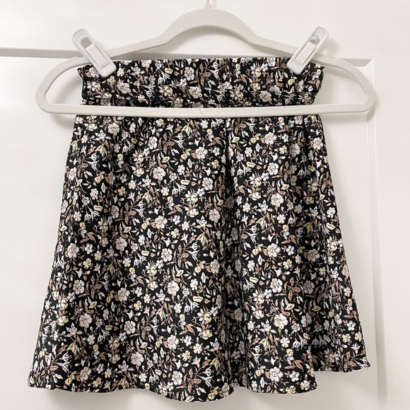 Floral Print Satin Skirt - Picture 3 of 7